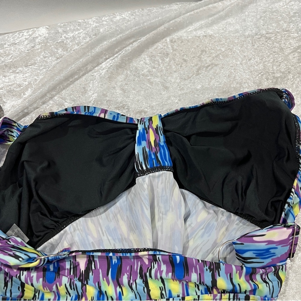 DANIFY Plus Size Swimsuits Tankini Swimwear Two Piece Plus Size (Tag54=US20) - Picture 7 of 9